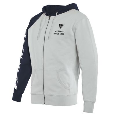 Dainese PADDOCK FULL-ZIP HOODIE pánská mikina šedá/modrá vel.XXL